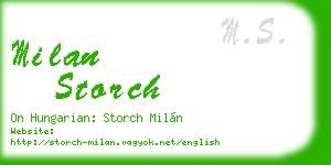 milan storch business card